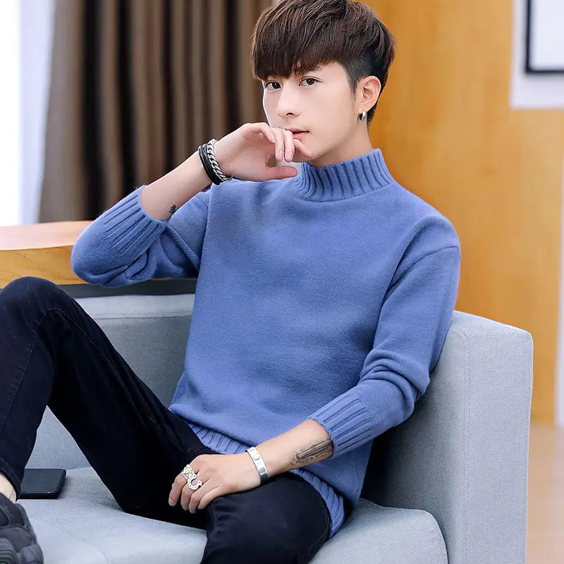 Men's Winter 2019 Korean Style Loose Turtleneck Sweater