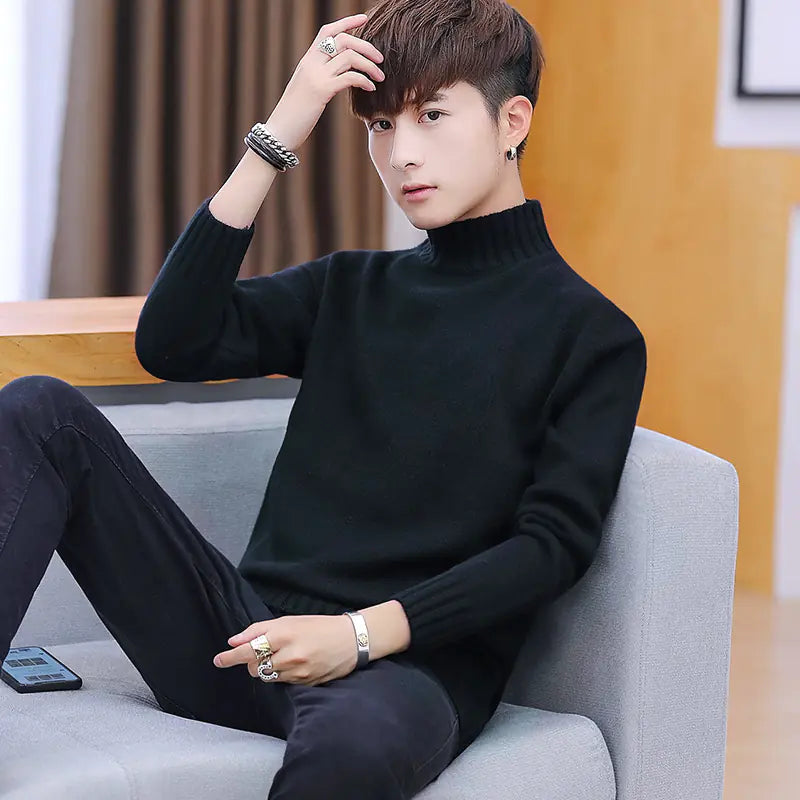 Men's Winter 2019 Korean Style Loose Turtleneck Sweater