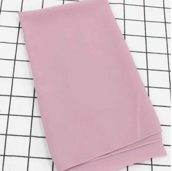 Elegant Pearl Chiffon Scarf - Solid Color Muslim Shawl (Women's)