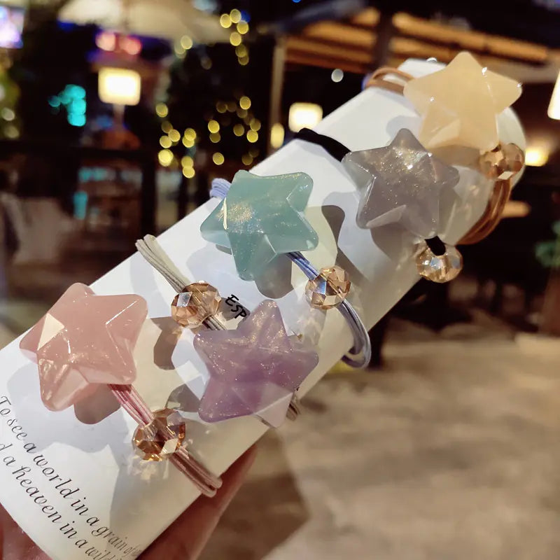 Minimalist Hair Ties for Women - Star Design Hair Accessories