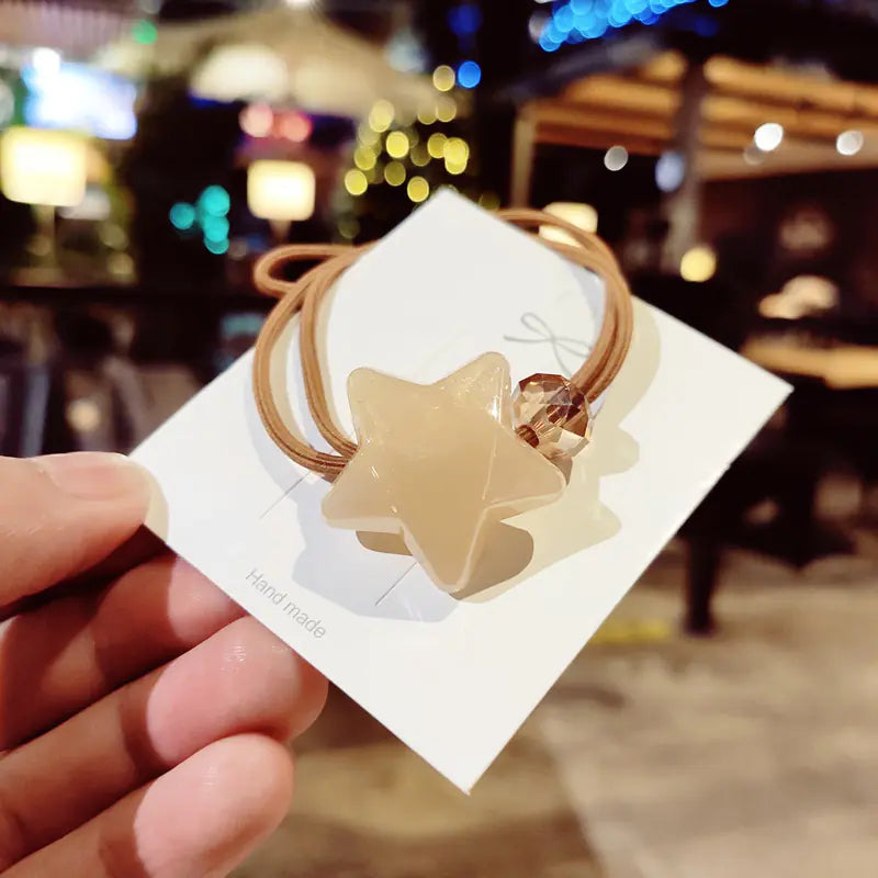 Minimalist Hair Ties for Women - Star Design Hair Accessories