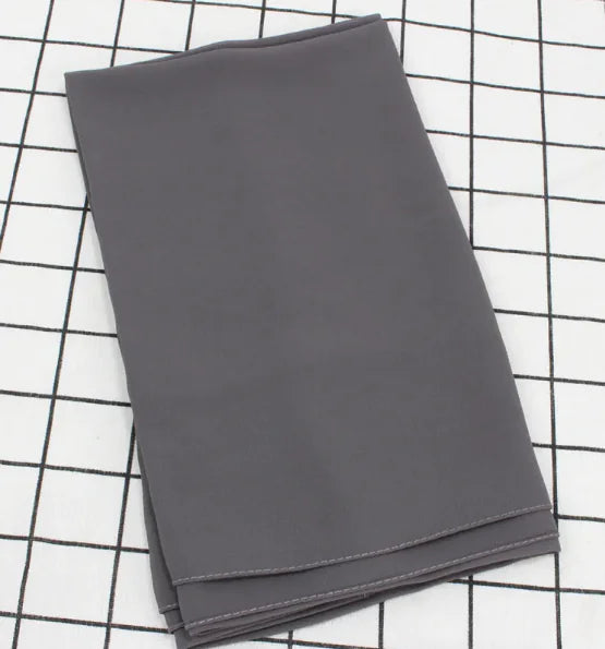 Elegant Pearl Chiffon Scarf - Solid Color Muslim Shawl (Women's)