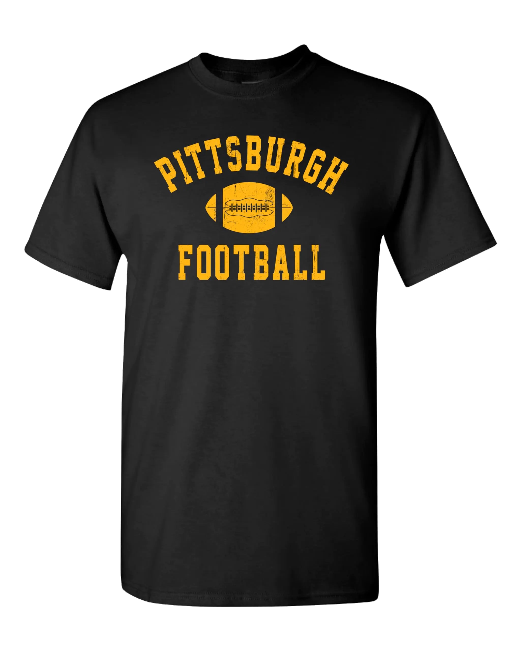 Pittsburgh Football T-Shirt – Men & Women Short Sleeve Graphic Tee (Black)