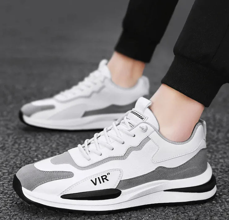 Men’s Sports Shoes – Lightweight PU Casual Running Sneakers