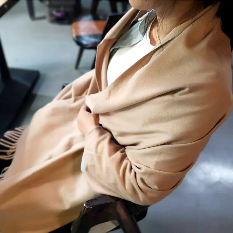 Women's Solid Color Thick Cashmere Scarf Shawl