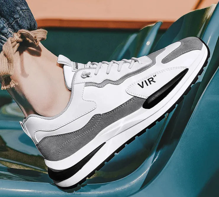 Men’s Sports Shoes – Lightweight PU Casual Running Sneakers