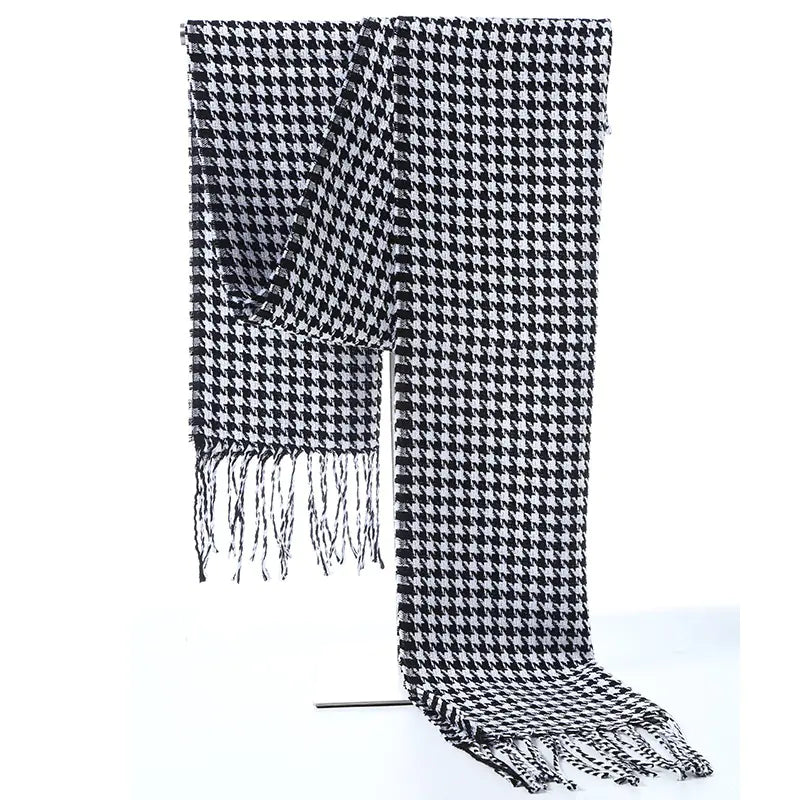 Thick Plaid Winter Scarf for Women — Warm Soft Cashmere-Feel Shawl | Cozy Long Winter Fashion Wrap