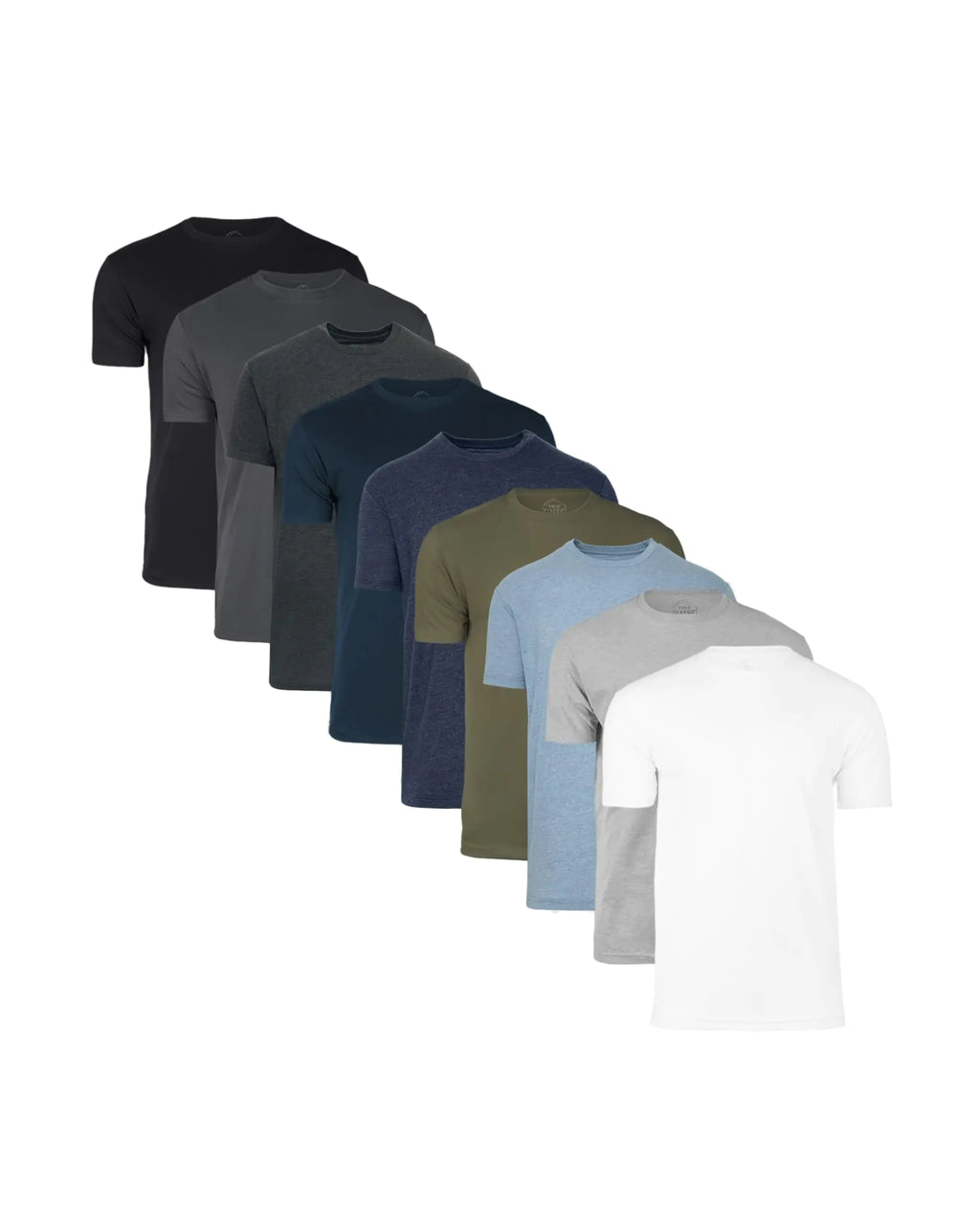 True Classic 9 Pack Essentials Mens Short Sleeve Crew Neck T-Shirt Large
