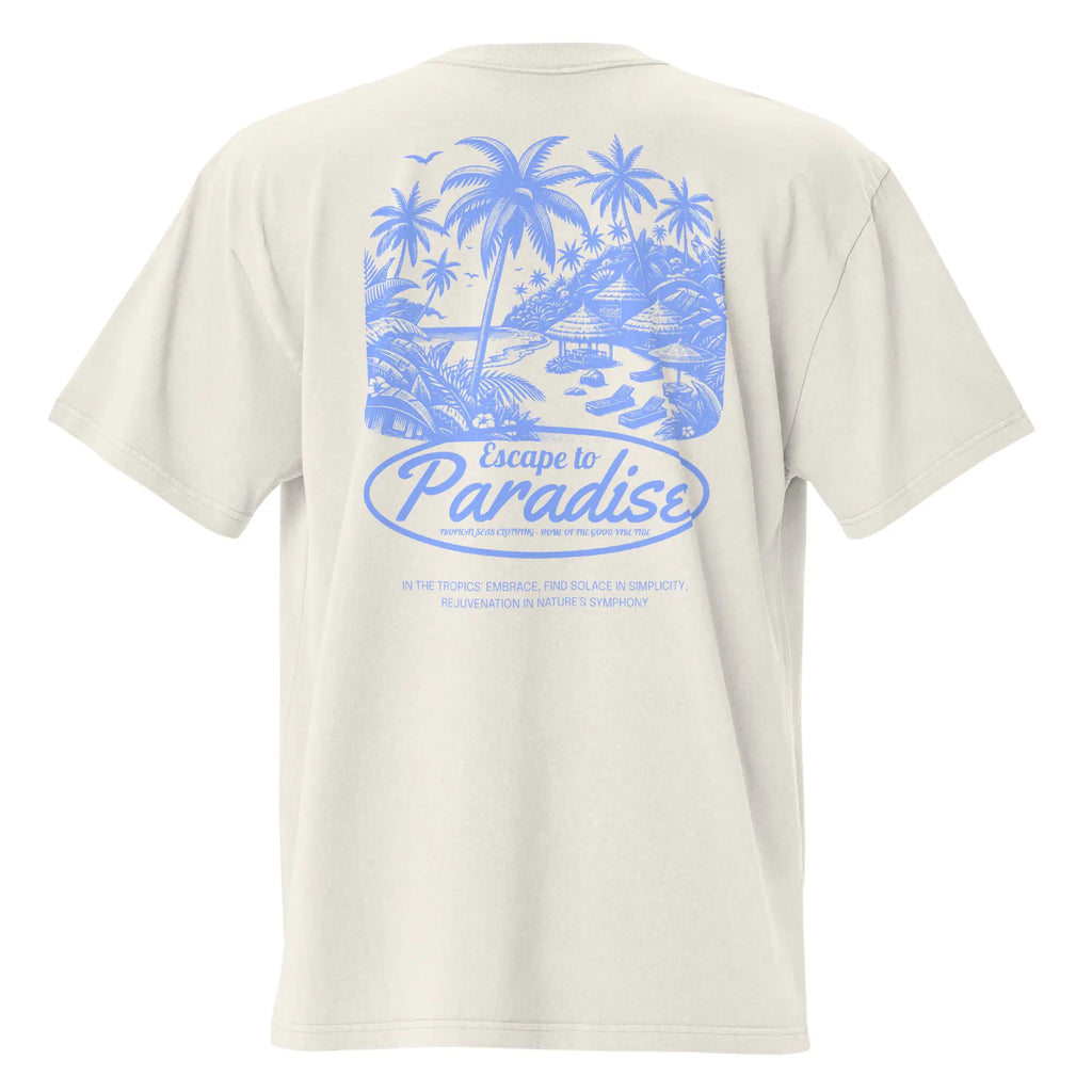 Oversized Escape to Paradise faded t-shirt