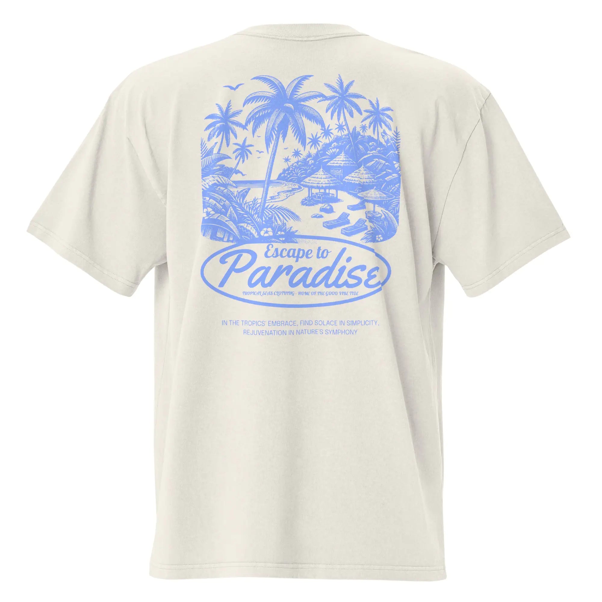 Oversized Escape to Paradise faded t-shirt