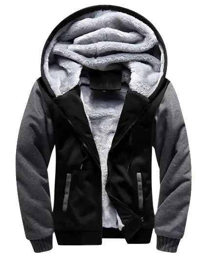 Customizable Warm Fall/Winter Hoodie Jacket for Men