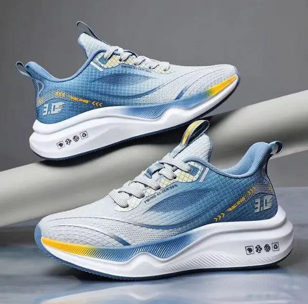 Men’s Sports Casual Shoes – Lightweight Breathable PU Running Sneakers