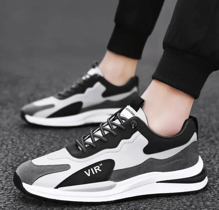 Men’s Sports Shoes – Lightweight PU Casual Running Sneakers