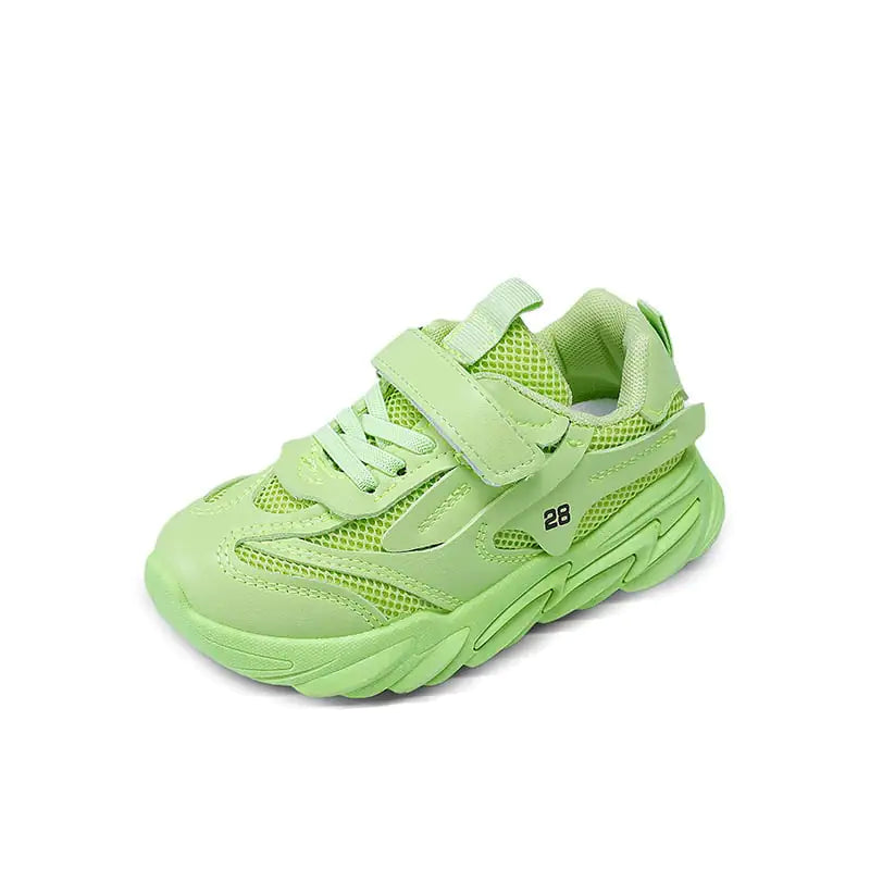 Children's Thin White Mesh Sports Shoes