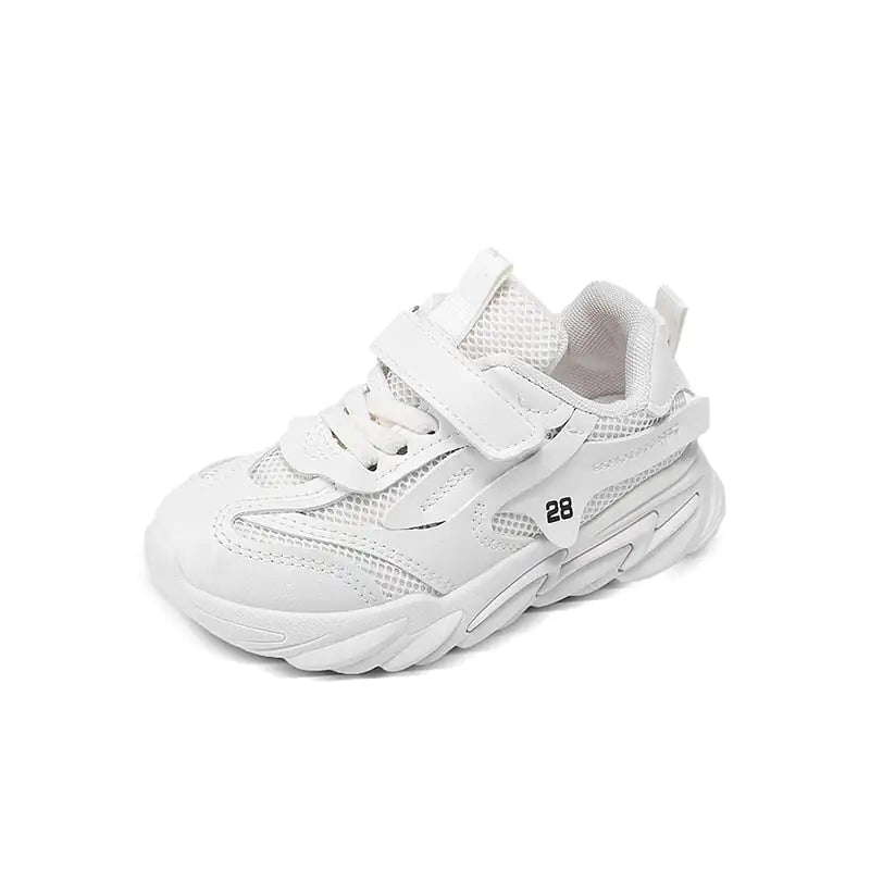 Children's Thin White Mesh Sports Shoes