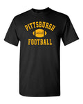 Pittsburgh Football T-Shirt – Men & Women Short Sleeve Graphic Tee (Black)