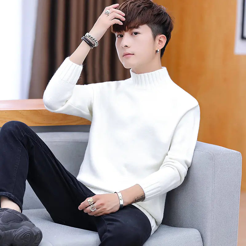 Men's Winter 2019 Korean Style Loose Turtleneck Sweater