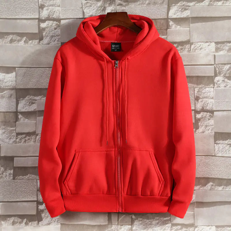 Cotton Zip Hoodie Sweater Jacket