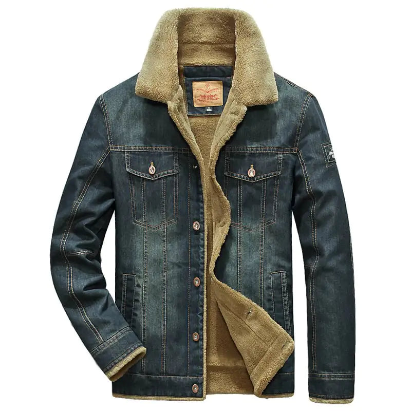 Winter Denim Jacket for Men - Fashion Casual Plus Size