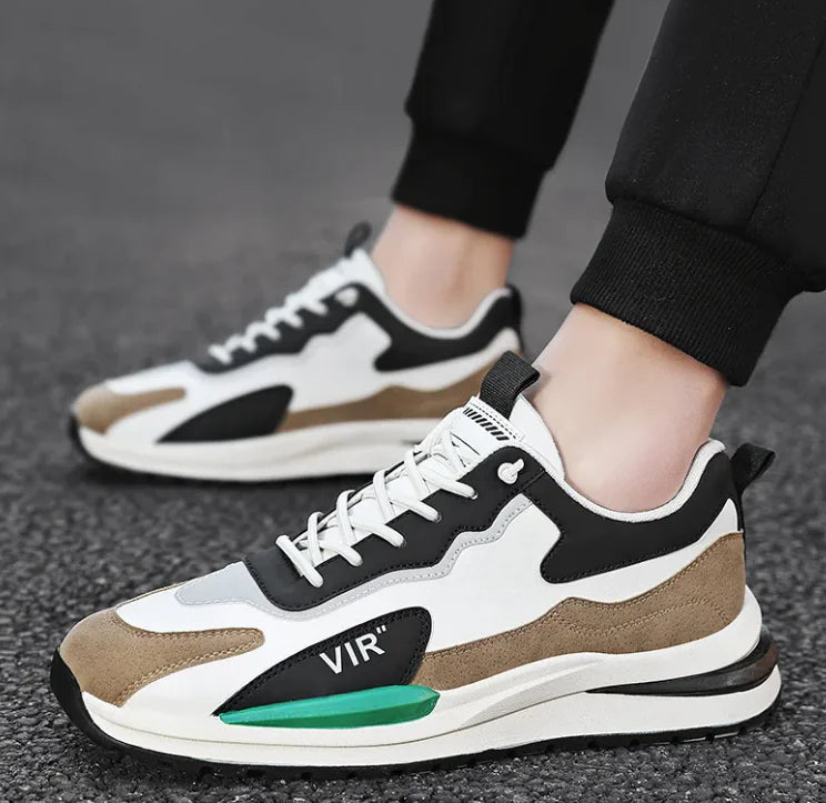 Men’s Sports Shoes – Lightweight PU Casual Running Sneakers