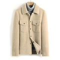 Casual Lambskin Shearling Coat for Men, Korean Style