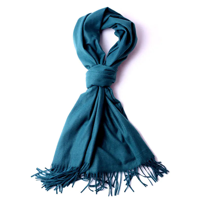 Women's Solid Color Thick Cashmere Scarf Shawl