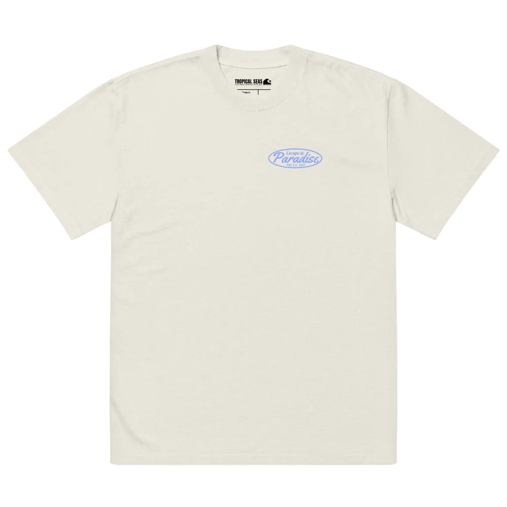 Oversized Escape to Paradise faded t-shirt