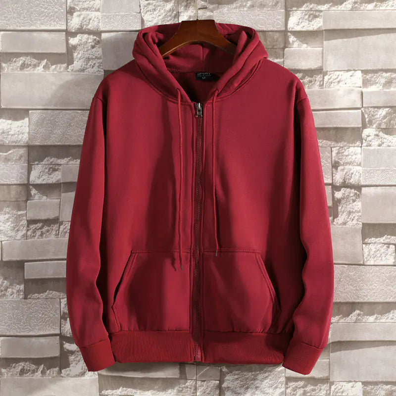 Cotton Zip Hoodie Sweater Jacket