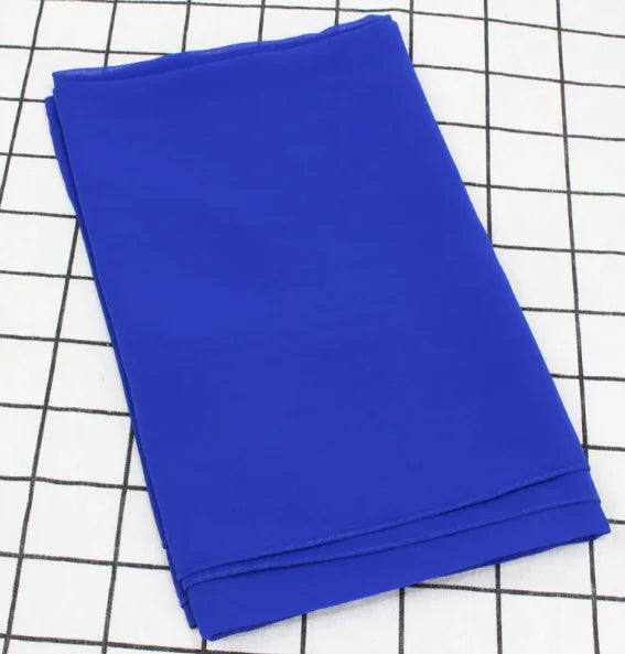 Elegant Pearl Chiffon Scarf - Solid Color Muslim Shawl (Women's)