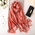 CC Faux Fur Polka Dot Scarf – Soft Stylish Oversized Shawl for Women