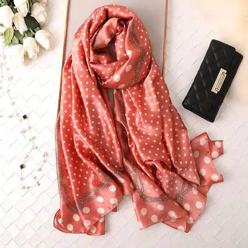 CC Faux Fur Polka Dot Scarf – Soft Stylish Oversized Shawl for Women