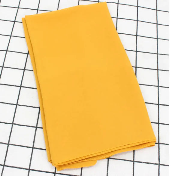 Elegant Pearl Chiffon Scarf - Solid Color Muslim Shawl (Women's)