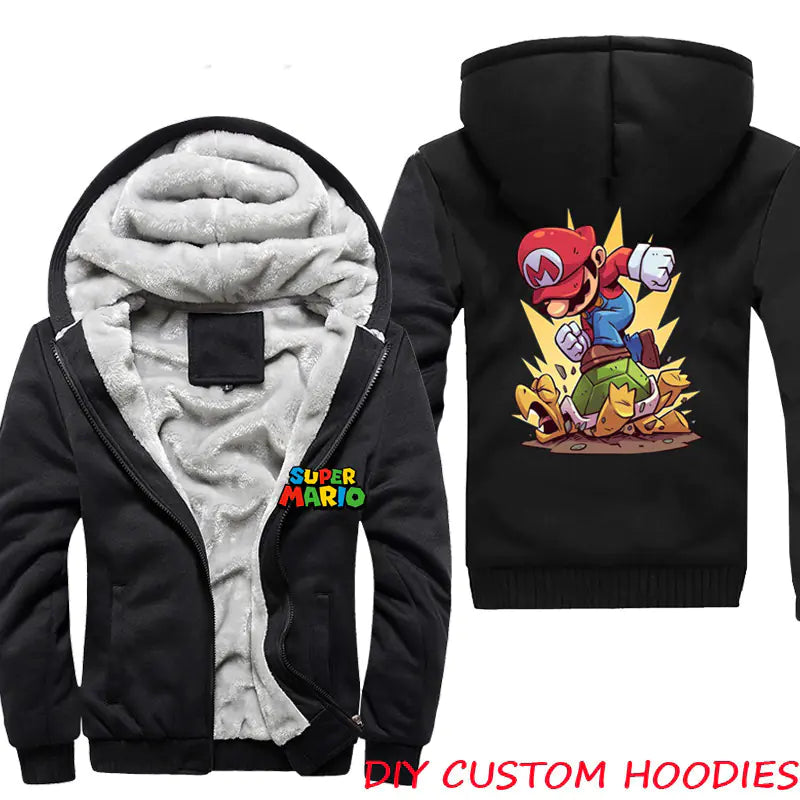 Customizable Warm Fall/Winter Hoodie Jacket for Men