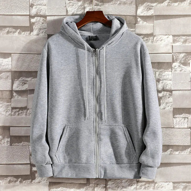 Cotton Zip Hoodie Sweater Jacket